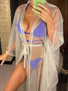 Copricostume trasparente con glitter da donna ATREND