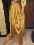 Copricostume trasparente lucido con frange da donna ATREND