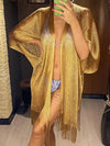 Copricostume trasparente lucido con frange da donna ATREND