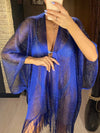 Copricostume trasparente lucido con frange da donna ATREND