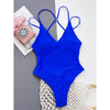 Costume intero bicolor intrecciato con stampa leopardata da donna ATREND