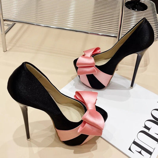 Decolette con plateau e fiocco frontale da donna ATREND