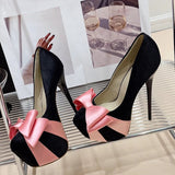 Decolette con plateau e fiocco frontale da donna ATREND