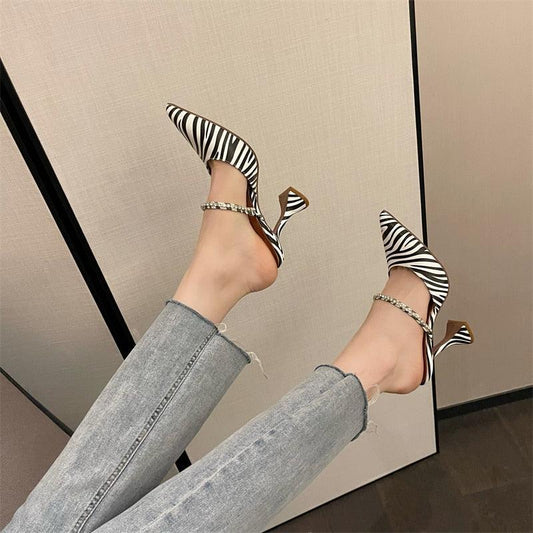 Decollette aperto con cristalli design animalier da donna - Decollete ATREND