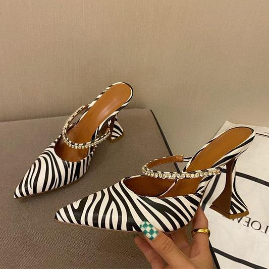 Decollette aperto con cristalli design animalier da donna - Decollete ATREND
