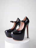 Decollette casual lucido con cinturino regolabile da donna ATREND