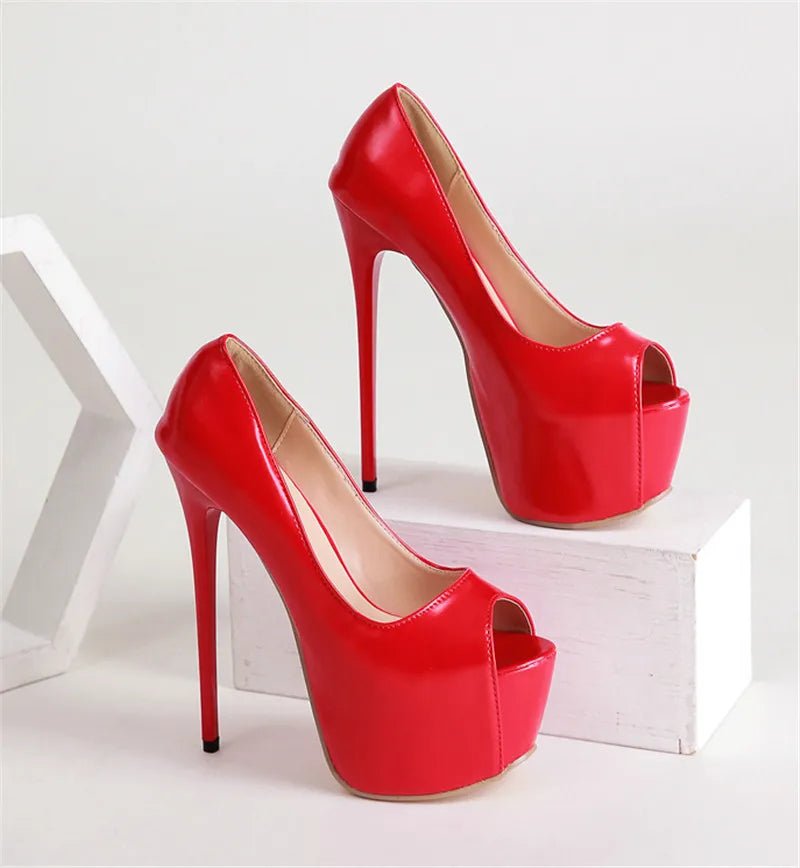 Decollette casul a punta aperta con plateau da donna ATREND