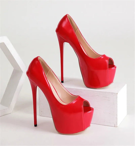 Decollette casul a punta aperta con plateau da donna ATREND
