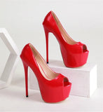 Decollette casul a punta aperta con plateau da donna ATREND