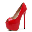 Decollette casul a punta aperta con plateau da donna ATREND