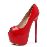 Decollette casul a punta aperta con plateau da donna ATREND
