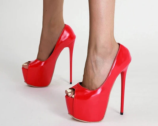 Decollette casul a punta aperta con plateau da donna ATREND