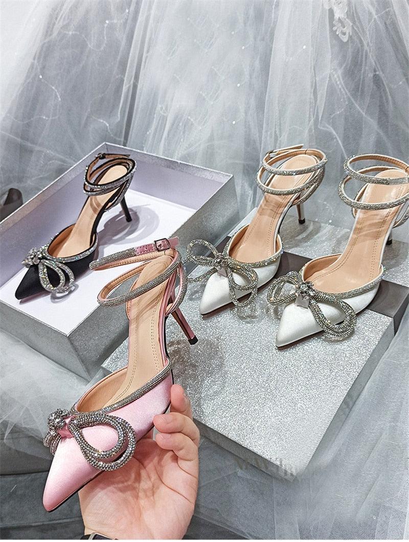 Decollette in seta con strass glitterati da donna - Decollete ATREND