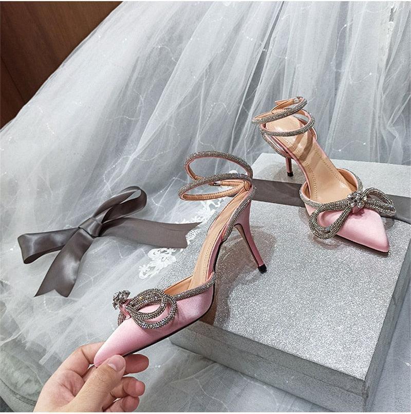 Decollette in seta con strass glitterati da donna - Decollete ATREND
