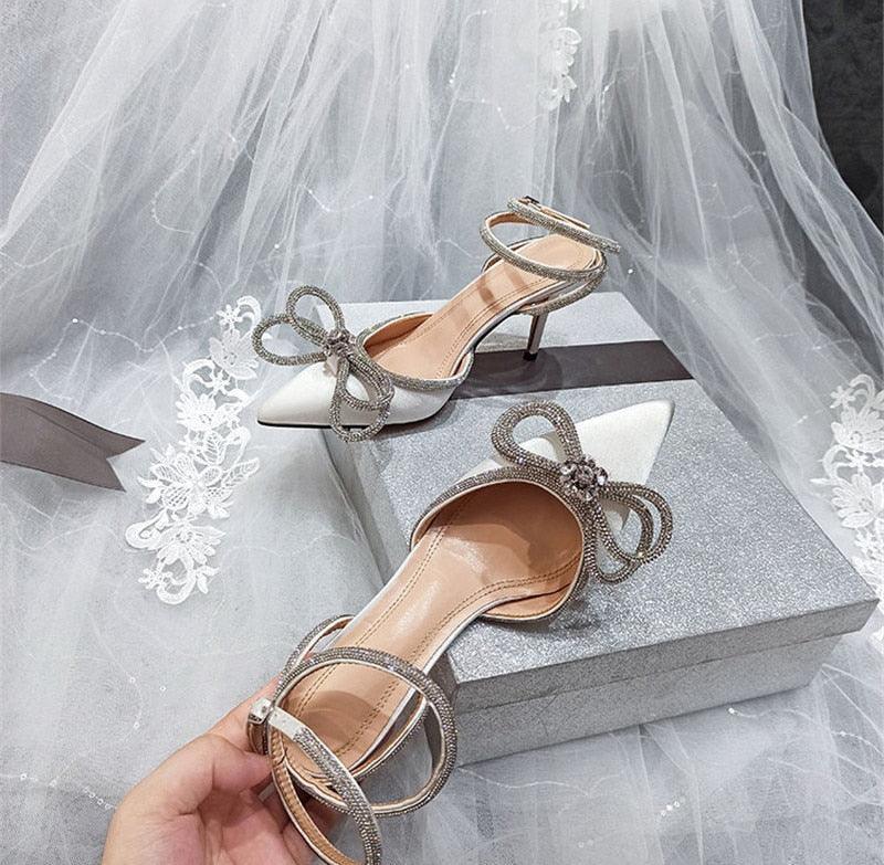 Decollette in seta con strass glitterati da donna - Decollete ATREND
