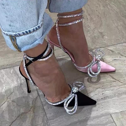 Decollette in seta con strass glitterati da donna - Decollete ATREND
