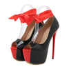 Decollette patchwork bicolor con cinturino alla caviglia da donna ATREND