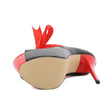 Decollette patchwork bicolor con cinturino alla caviglia da donna ATREND