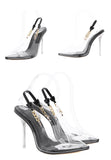 Decollette trasparenti con tacco a spillo Chain design da donna - Decollete ATREND