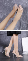 Decollette trasparenti con tacco a spillo Chain design da donna - Decollete ATREND