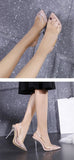Decollette trasparenti con tacco a spillo Chain design da donna - Decollete ATREND