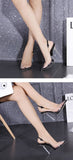 Decollette trasparenti con tacco a spillo Chain design da donna - Decollete ATREND