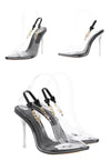 Decollette trasparenti con tacco a spillo Chain design da donna ATREND