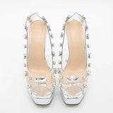Decollette trasparenti in PVC con pietre da donna ATREND