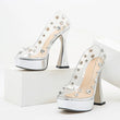 Decollette trasparenti in PVC con pietre da donna ATREND