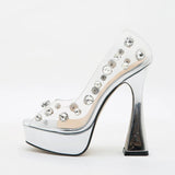 Decollette trasparenti in PVC con pietre da donna ATREND