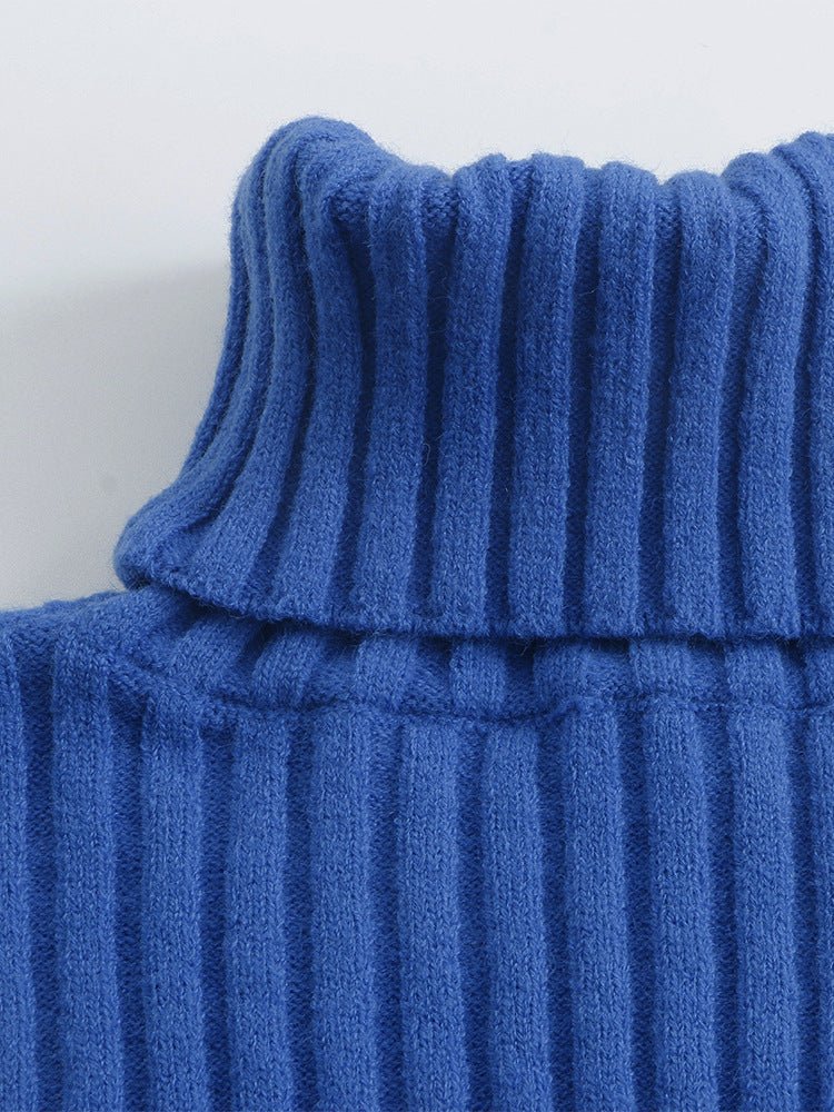 Dolcevita corto a maniche lunghe lavorato a maglia - dolcevita donna ATREND