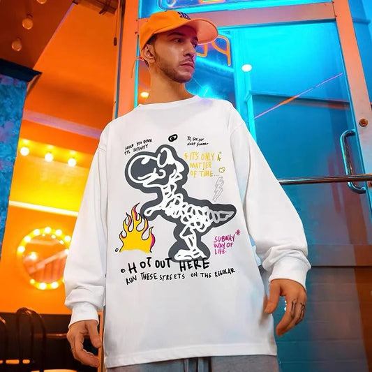 Felpa cartoon a maniche lunghe da uomo ATREND
