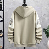 Felpa casual con cappuccio bicolore con lettere da uomo ATREND