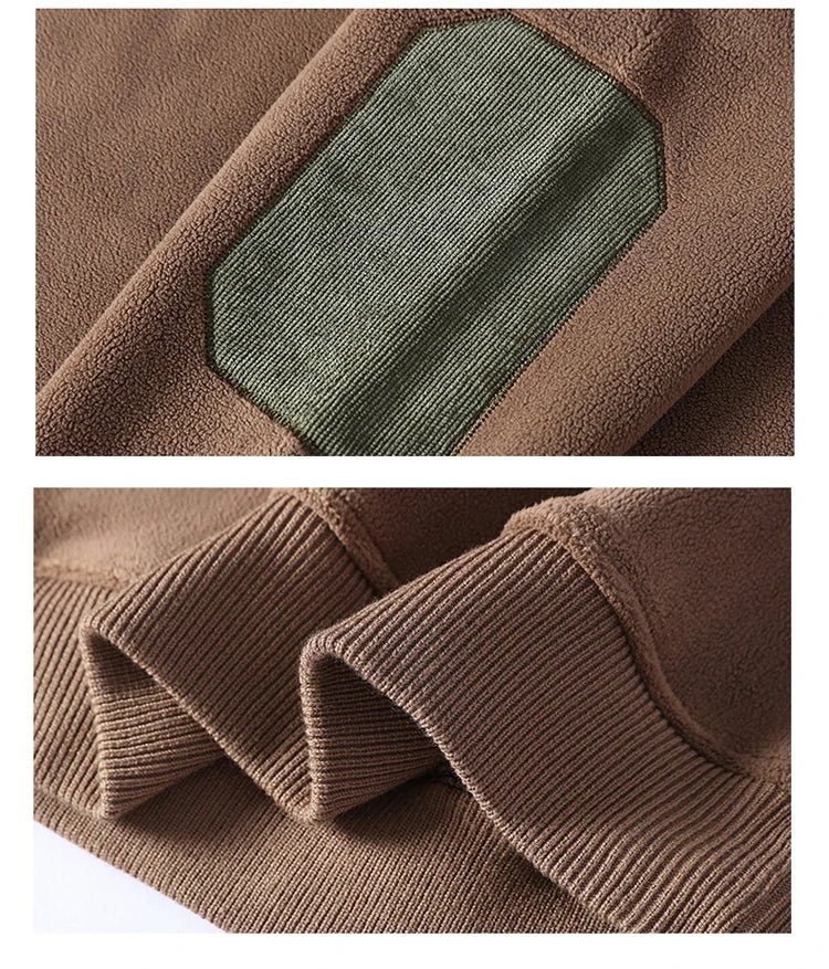 Felpa casual girocollo in pile con lettera da uomo - Felpa uomo ATREND