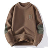 Felpa casual girocollo in pile con lettera da uomo ATREND