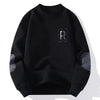 Felpa casual girocollo in pile con lettera da uomo ATREND