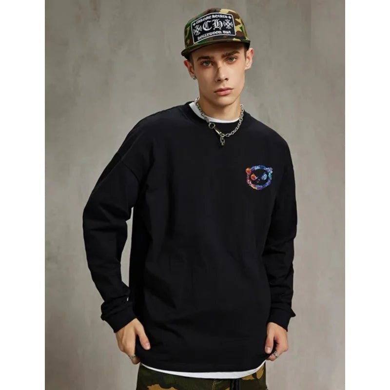 Felpa casual grafica a maniche lunghe da uomo ATREND