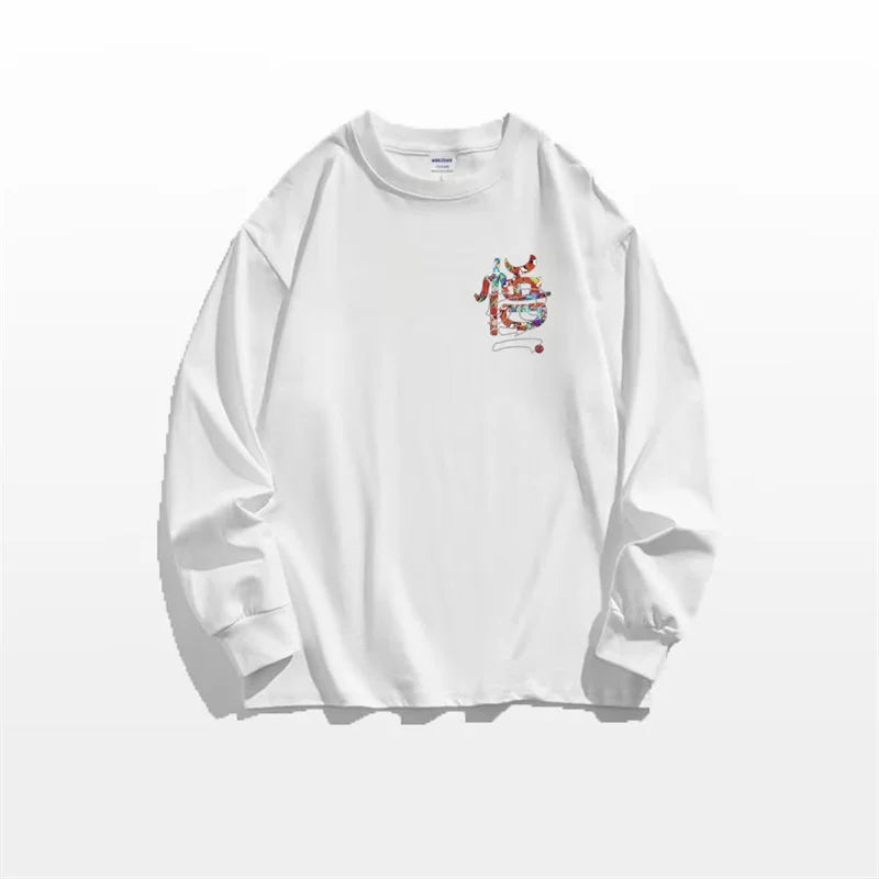 Felpa casual grafica a maniche lunghe da uomo ATREND