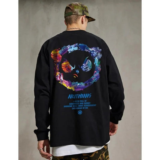 Felpa casual grafica a maniche lunghe da uomo ATREND
