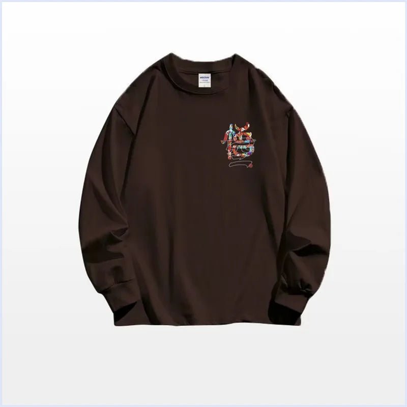 Felpa casual grafica a maniche lunghe da uomo ATREND