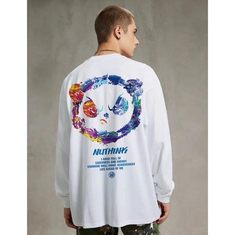 Felpa casual grafica a maniche lunghe da uomo ATREND
