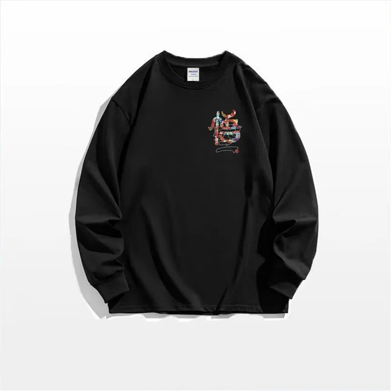 Felpa casual grafica a maniche lunghe da uomo ATREND