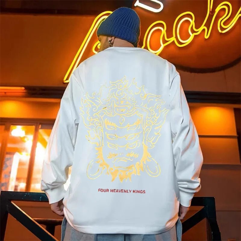 Felpa streetwear a maniche lunghe da uomo ATREND