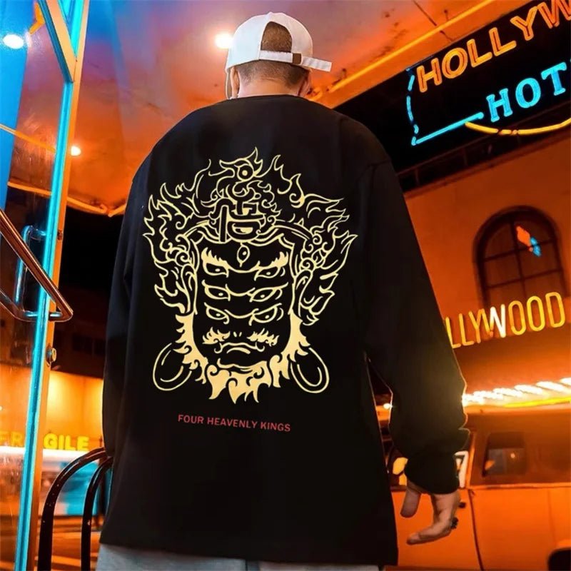 Felpa streetwear a maniche lunghe da uomo ATREND