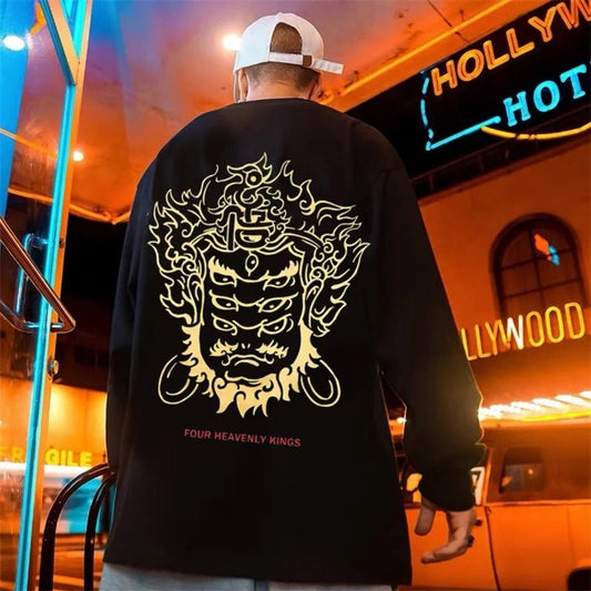 Felpa streetwear a maniche lunghe da uomo ATREND
