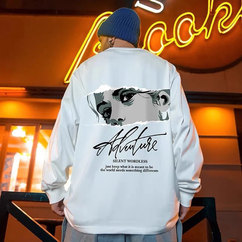 Felpa vintage a maniche lunghe da uomo - Felpa uomo ATREND