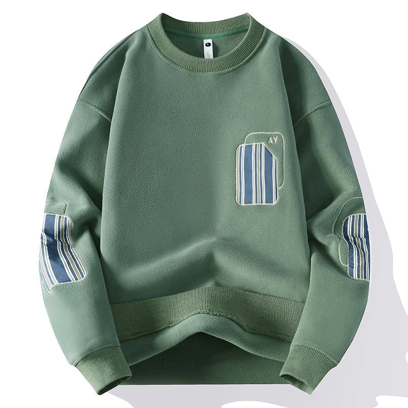 Felpe casual con stampa a strisce da uomo ATREND