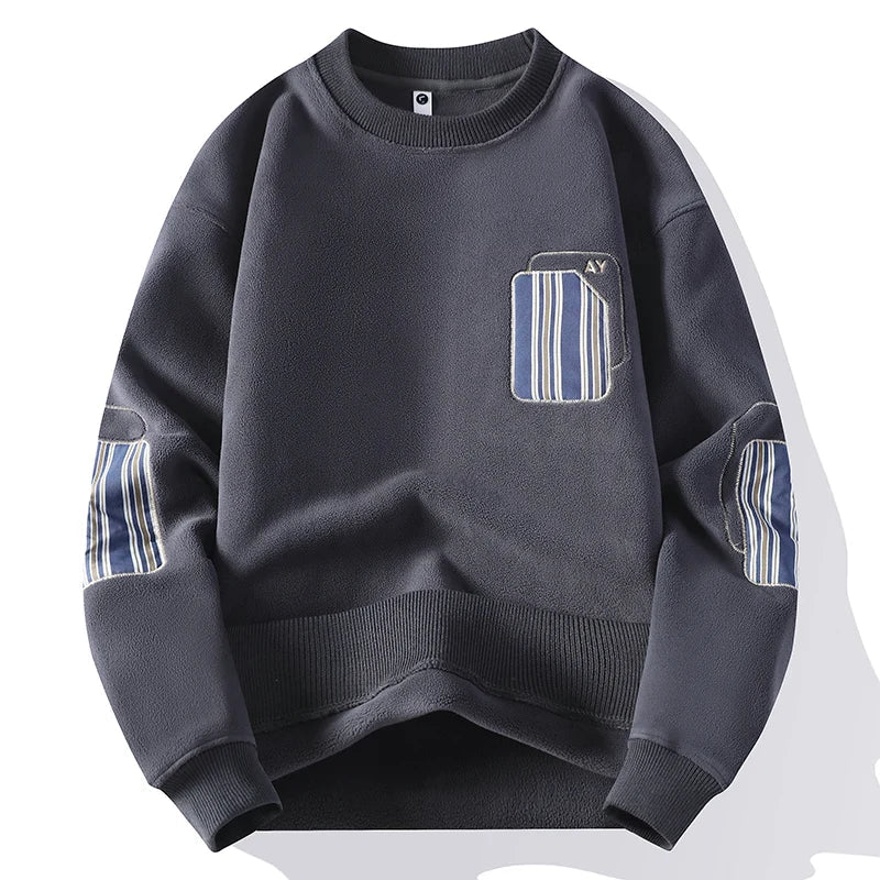 Felpe casual con stampa a strisce da uomo ATREND