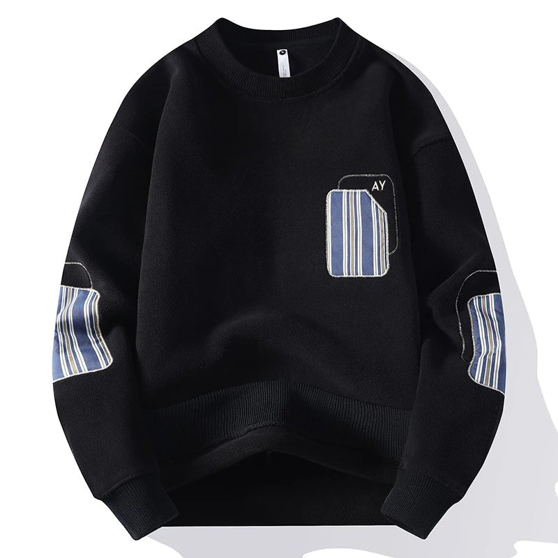 Felpe casual con stampa a strisce da uomo ATREND