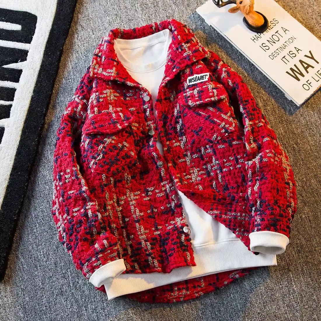 Giacca casual a quadretti da uomo ATREND